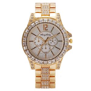 Live Fashion Full Three Eyes Diamond Inlaid Men's Watch Quartz