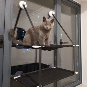 マット猫ハンモックキャットウィンドウベッド子猫サニーシートハンディングマウントベッド猫ソファソファ子犬眠っている犬小屋吸引カップ壁ペットハンギングベッド