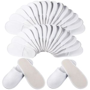 Sets 120/80/40 Pairs Spa Slippers Disposable Hotel Slippers for Guest Close Toe Size for Women Men Slippers for Bathroom/Home/Party