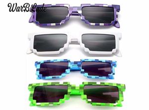 10 teile/los Kinder Sonnenbrille Kleinere Größe Cos Spielen Action Spiel Spielzeug Sonnenbrille Mosaik Jungen Mädchen Kinder Pixel Eyewares7243522