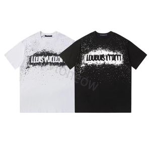 T-shirt firmate da uomo estivo T-shirt casual allentate in cotone Stampa lettera Camicia a maniche corte Moda Hip Hop Abbigliamento streetwear T-shirt di alta qualità