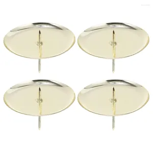 Candle Holders 4 Pcs Holder Simple Tea Light Garland Cake For Room Iron Wreath Base Ornament Desktop Lights Candles