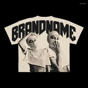 Męskie koszule 2024 Luźne swobodne wszechstronne top z krótkim rękawem Y2K High Street Clothing Retro Hip Hop Oversised T-shirt mężczyzn