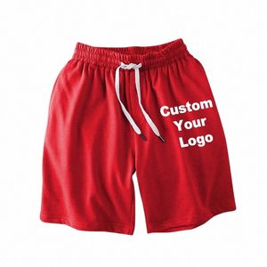 Nowe niestandardowe logo Summer Men Krótka siłownia kulturystyka swobodne luźne szorty na zewnątrz Fitn Beach Short Pants Męska marka potu pant K0RP#