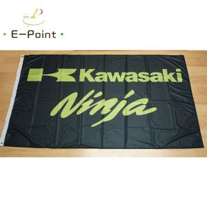 Tillbehör flagga kawasaki ninja 2ft*3ft (60*90 cm) 3ft*150*150 cm) storlek juldekorationer för hemflaggbanare gåvor