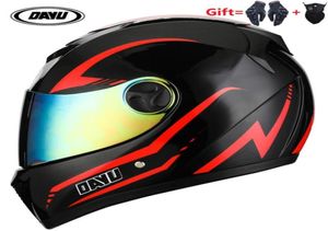 Motorcykelhjälmar 2 gåvor Dual Hilldown Off Road Full Face Helmet Dirt Bike ATV Dot Certified Casco för Moto Sport Man7433032
