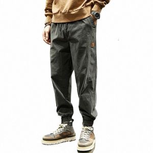 autumn Drawstring Hip Hop Joggers Cargo Pants For Men Casual Baggy Streetwear Sweatpants y2k Harem Trousers Hombre Pantales 713L#