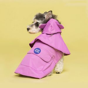 Raincoats Pet Raincoat Pet Clothes Outdoor Waterproof Fabric Inner Breathable Mesh Safety Reflective Strip Puppy Big Dog Cape Clothes
