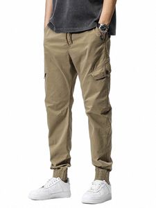 Pantaloni cargo da uomo 2022 Nuova primavera estate Multi-tasche Safari Style Stretch Cott Pantaloni militari Pantaloni tattici casuali R4TW #