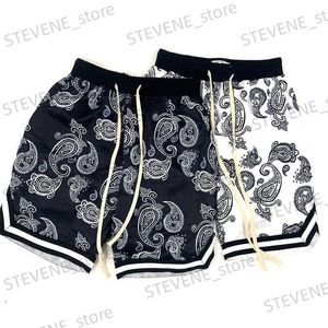 Men's Shorts 2023 Harajuku Strtwear Shorts men Bandana Pattern Fashion Summer Shorts Hip Hop Casual Bottoms Elastic Wais man Casual pants T240325