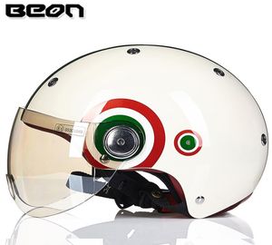 Beon Motorcykel Half Face Helmet Vintage Capacete Motocross Casco Moto Electric Bicycle Safety 1034839275