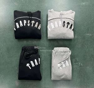 2024 Designer Trapstar Hoodie SPLIT ARCH HOODIE TRACKSUIT 1/6Top Quality Bordado Womens Sportswear Calças de Jogging UE Tamanhos XS-XL