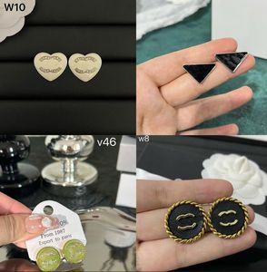 18K Gold Plated 925 Silver Luxury Brand Designers Letters Stud Famous Women Round Stainless Steel Earring Wedding Party Jewerlry