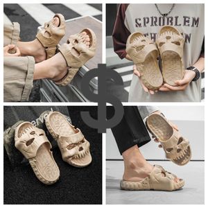 GAI shoes cotton thick soled sandals men's fashionable skeleton Skull Personalized Punk breathe freely cool seabeach black funny not smelly 2024