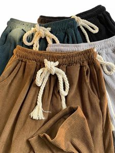 gmiixder Japanese Vintage Corduroy Pants Simple Straight Trousers Oversize Casual Wide Leg Trousers Unisex Wide Leg Cargo Pants B6qX#