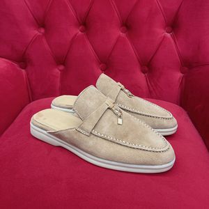 Top-Qualität Designer Babouche Walk Loafers Wildleder Kalbsleder Sommer Hausschuhe für Männer Frauen Schwarz Braun Flache Schuhe mit Box