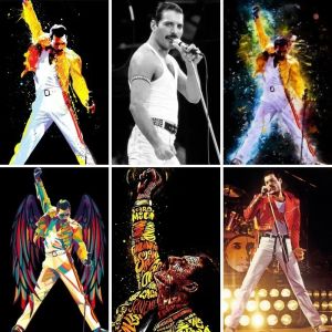 Stitch Freddie Mercury 5d Diy Diamond Målning Full Square Rhinestones Rock Band Queen Picture Diamond Embroidery Beads Mosaic