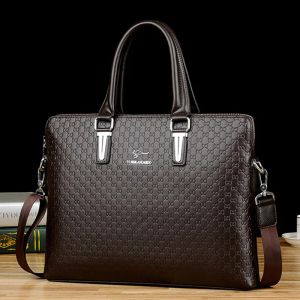 Backpack luksusowy PU skórzana teczka męska torebka biznesowa TOTE TOTE DUŻA pojemność męska torba na ramię