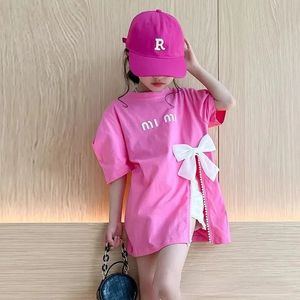 サマーガールズTシャツファッションショートスリーブガール服ティーンエイジキッズトップ子供服幼児の女の子服2 3 4 5 6 7 8 9y 240326