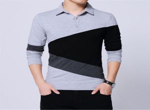 Мужские рубашки модные контрастные цветовые лоскут с длинным рукавом Slim Fit Cotton Collar Рубашка мужская одежда 2021 плюс размер 4xl 5xl 220212642795