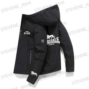 Herrjackor 2023 släpp Lonsdale Autumn Fashion Jacket Ny herrjacka Fly Mens Outdoor Leisure Strt Jacket T240326