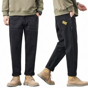 kstun Black Jeans For Men Baggy Pants Loose Fit Harem Pants Streetwear Fi Pockets Patchwork Large Trousers Man Oversized 42 z2Fi#