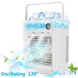 Fans Mini Portable Air Conditioner Fan 120°oscillating Atomization Desktop Usb Air Cooling Fan Air Cooler Humidifier for Home Outdoor