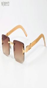 Neuheit Bambus Holz Sonnenbrille für Herren Mode Sonnenbrille für Frauen Haltung Holzrahmen Sonnenbrillen Lunetten Gafas de Sol Oculo5313552