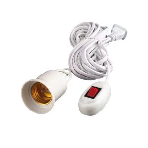 8m lampbaser universellt med Switch LED -glödlampa Socket Adapter E27 Skruvlampa Hållare Tillbehör Verktyg Två pluggar Suspension