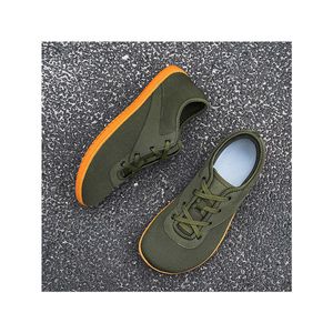 HBP icke-varumärken män andas platt ensam lättare snörning minimalistisk barfota fotform promenadskor bred tå låda skor