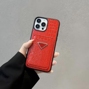 Card Holder Designer iPhone Cases Alligator pattern for Apple iPhone X XR XS 1112131415 Plus Pro Max Wallet Mobile Cover Crocodile