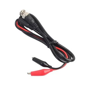 2024 Oscilloscope BNC Male Plug to Dual Alligator Clip Oscilloscope Test Probe Lead Cable 1M 500V 5A för elektriskt arbete