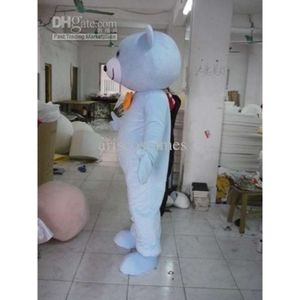 Mascot Costumes Halloween Christmas Blue Bear Mascotte Cartoon Pluszowa fantazyjna sukienka Mascot Costume