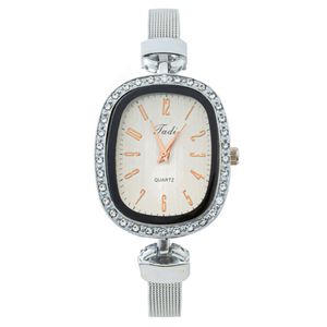 Живая мода Diamond Inlaid Digital Women Watch, Steel Mesh Belt, Milan Belt Quartz Watch