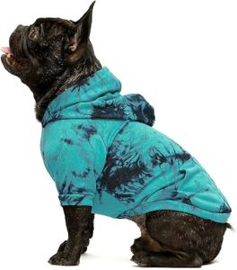 Beinwfyiy Hundekleidung für kleine Hunde Junge, Welpen -Sweatshirt, Haustier -Outfit, Katzenkleidung, Azurblau, Medium
