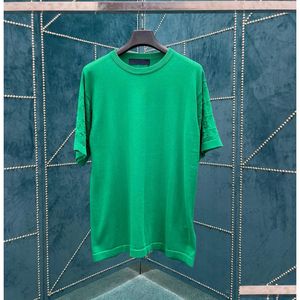 T-shirt da uomo Plus Polo S T-shirt rotonda Taglia collo Ricamata e stampata Stile polare Abbigliamento estivo con puro cotone da strada U7576R Drop Del Otw9L