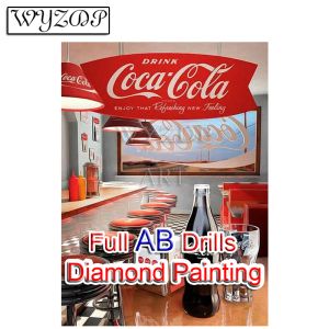 PUNZIONE Punte Ab Square AB Square 5D Dipinto diamantato fai da te Cola Drink Picture AB Diamond Art Mosaic Kit Gift Kits Decorazione per la casa