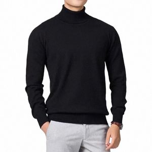 sweatwear Men's Sweater Solid Color High Neck Pullover Knitted Warm Turtleneck Sweatwear Woolen Mens Winter Outdoor Basic Tops n6h8#