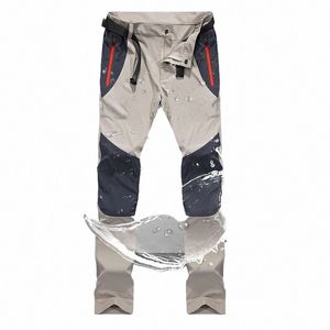 2021 Pantaloni sportivi impermeabili da uomo Cargo Pantaloni estivi tattici Quick Dry Pantaloni da trekking da trekking da uomo all'aperto 4XL X9LD #