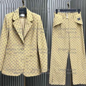 Cappotto giacca blazer firmato da donna Abbigliamento lettera intera primavera autunno nuovo pantalone superiore rilasciato