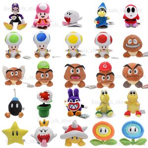 Pluszowe lalki 25 stylów Bros Plush Game Ice Flower Koopa Troopa Goomba Soft nadziewana lalka Kids Xmas Gift T240325