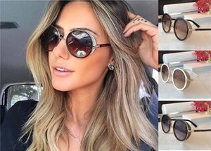 Lady039s sunglassesfashion Retro Sunglasses for womenClassic round frame glassesbeautiful Spangles Glitter shimmering po6021609