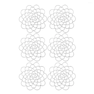 Dekorative Blumen, 6 Stück, Blumenarrangementhalter, Froschdraht, Arrangierwerkzeug, Metalleinsatz, Deckelgitter (20,3 cm)