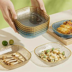 Plates Light Luxury Table Dinnerware Kitchen Fruit Snack Cookies Candy Cake Trays Plastic Tableware Dishes