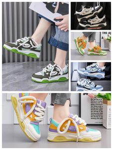 Designer Shoe Lace Up Fashion Platform Sneakers Men Black White Light Blue Mens Womens Casual Shoes Gai Storlek 35-45 Klänningskor unisex gratis frakt