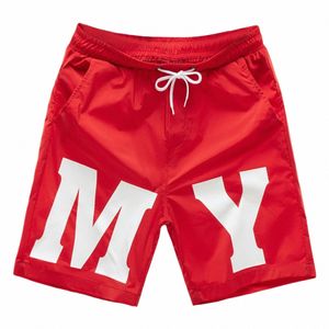 2024 New Hot Summer Swim Trunks Sport Gym Running Shorts Male Beachwear MY Letter Printed Beach Shorts Quick Dry Mens Swim Wear I83j#