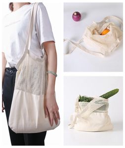 Reusable String Shopping bag Fruit Vegetables Eco Grocery Bag Portable Storage Bag Shopper Tote Mesh Net Woven Cotton Storage Bags1783381