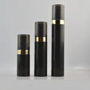 Garrafas de armazenamento 20pcs 15ml bomba de spray mal ventilada garrafa vazia preta 30ml loção cosmética 50ml emulsão