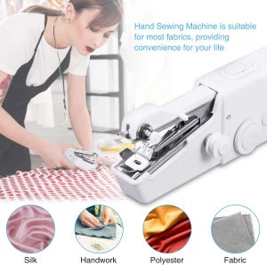 Machines Mini Sewing Machine Handheld Portable Electric Sewing Machine with Bobbin for Needlework Handwork Home Travel Sewing Accessories