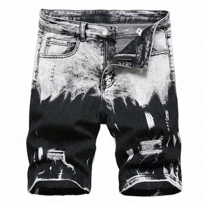 Verão New Slim Stretch Men Short Jeans Fiable Retro Do Design Denim Shorts Streetwear 98% Cott Cargo Shorts Masculino q9Yw #